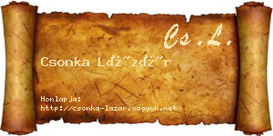 Csonka Lázár névjegykártya